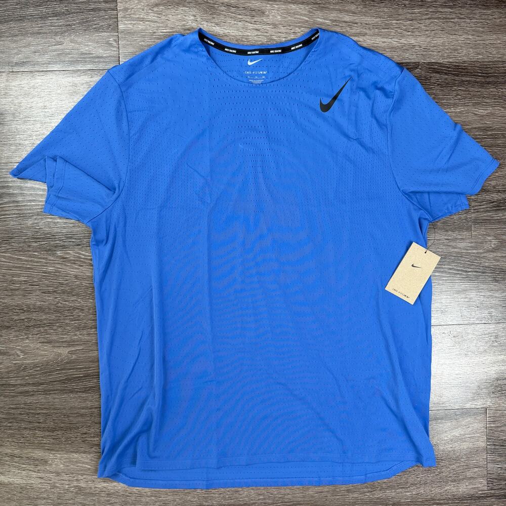 Nike AeroSwift Men’s Size XL Dri-FIT ADV Blue Running Shirt HJ3377-411 NWT